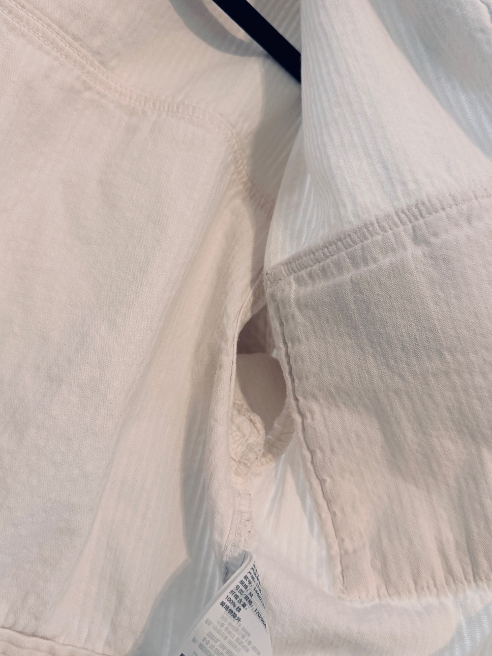 Abercrombie & Fitch Cream Corduroy Cropped Trucker Jacket Size Medium - Picture 8 of 11